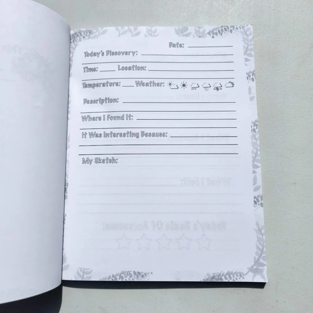 NEW Nature Journal Log Activity Book Drawing Journaling Workbook for Children Ov
